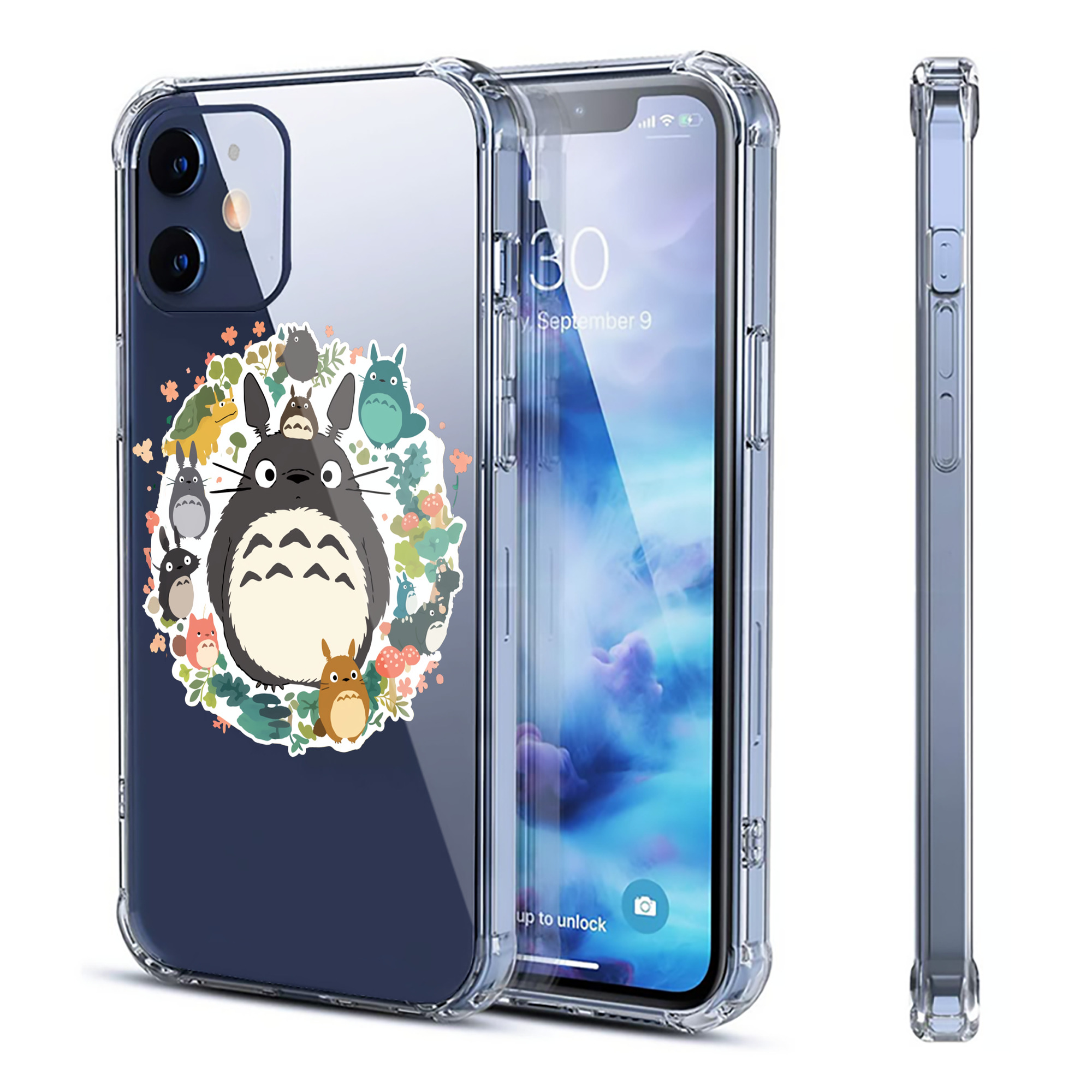 （画像用） となりのトトロ 草壁メイ 草壁サツキ My Neighbor Totoro Satsuki Kusakabe Mei Kusakabe 【iPhone 12シリーズ対応】透明スマホケース（クリアソフトケース）